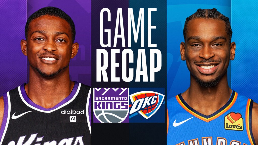 sacramento kings vs okc thunder match player stats